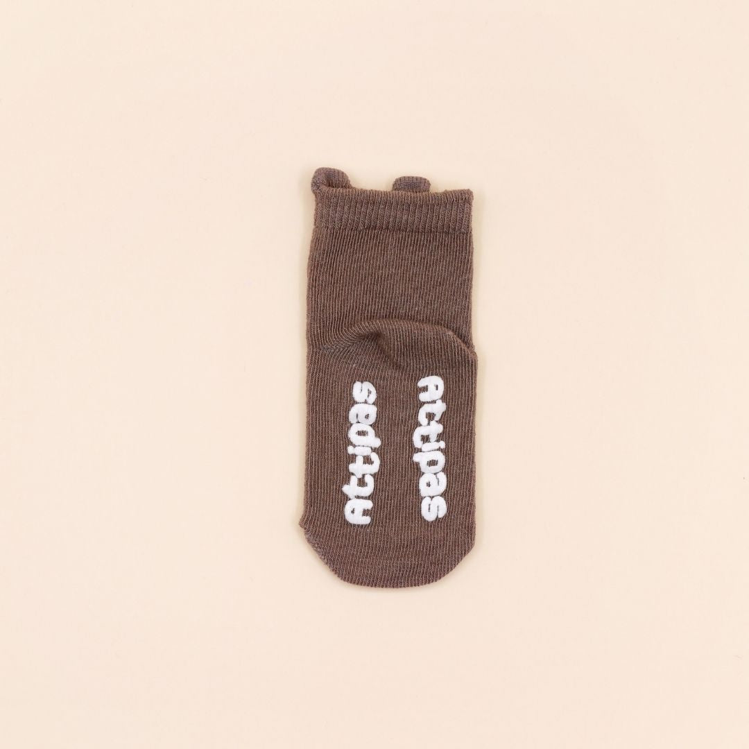 ATTIPAS ANIMALS PACK ANTI-SLIP SOCKS OSO MARRÓN