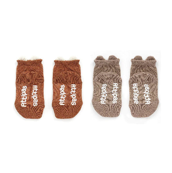 ATTIPAS ATTISOCKS FOOT SHAPED DEER+BEAR Bambú