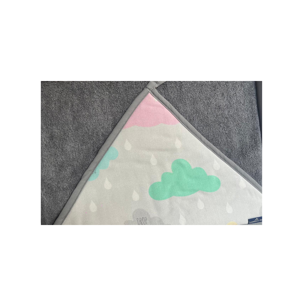 TEXPOL CAPA DE BAÑO BAMBOO LINE 70 x 140 cm gris/rosa