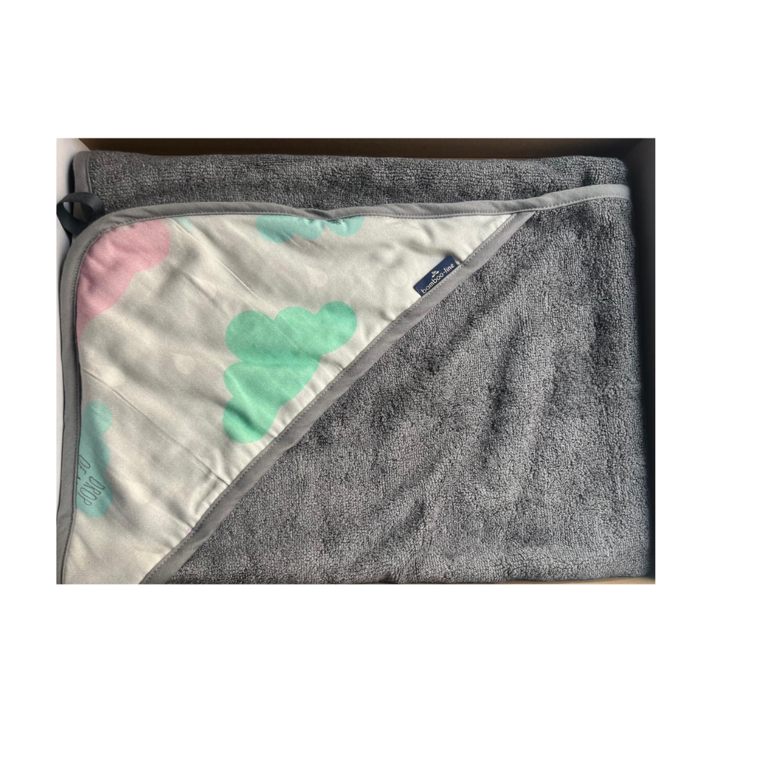 TEXPOL CAPA DE BAÑO BAMBOO LINE 85 x 85 cm gris/rosa