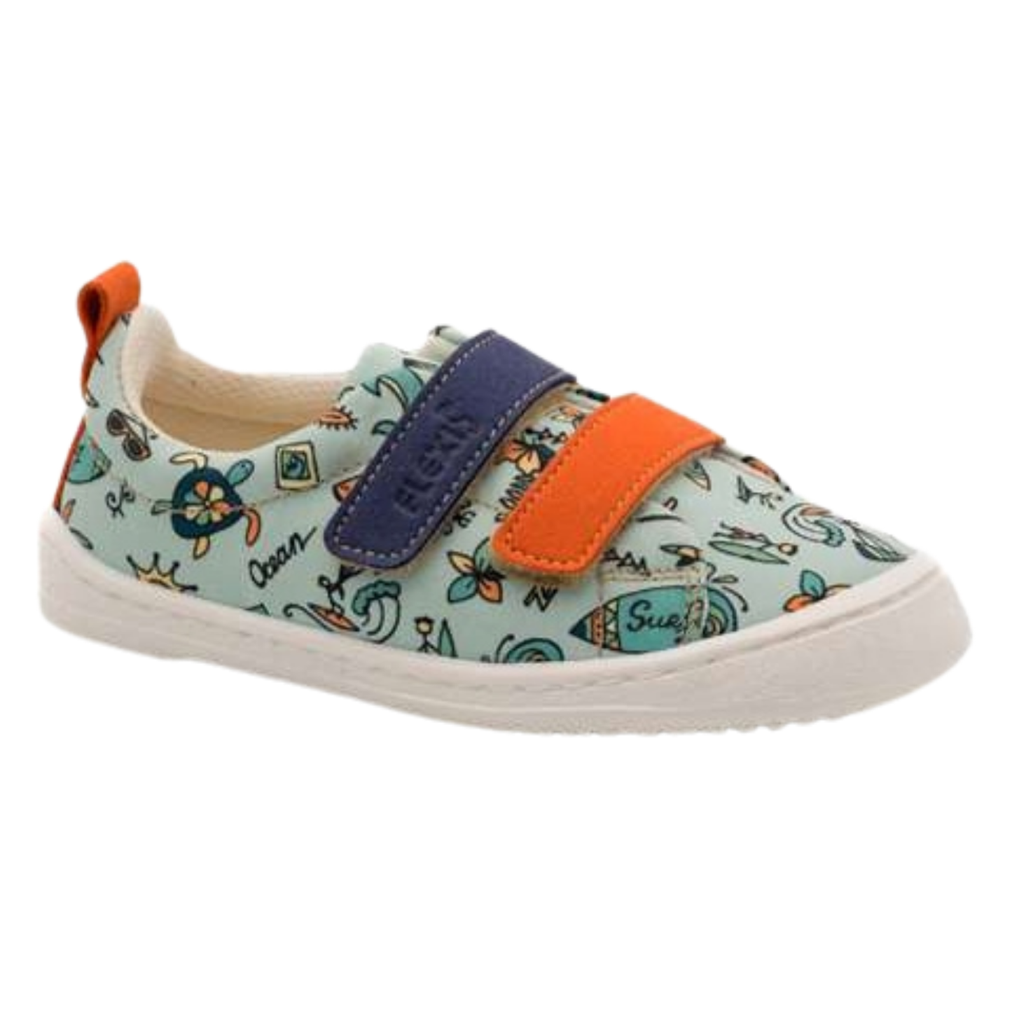 FLEXI NENS INFANTIL 9110-R SEAQUAL/MICROSUEDE KIDS291/PAPAYA/NAVY