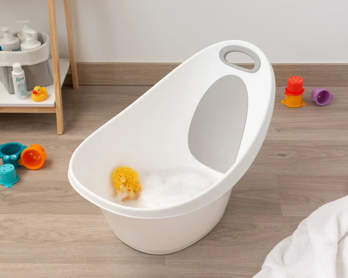 KIOKIDS BAÑERA CON TOPE Y ANTIDESLIZANTE BLANCA