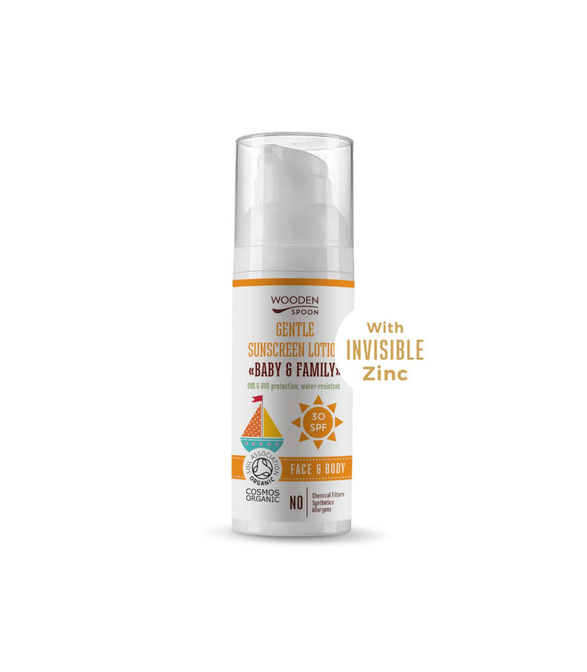 WOODEN SPOON LOCIÓN SOLAR CARA/CUERPO FPS30 BEBÉ/ADULTOS 50 ml