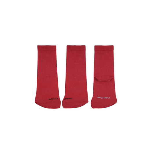 CÓNDOR CALCETINES BAREFOOT RIZO EN PUNTERA RED VELVET