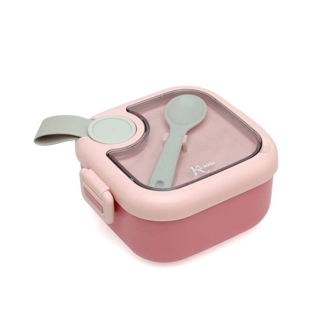 KIOKIDS CAJA ALMUERZO CON CUCHARA 750ML ROSA