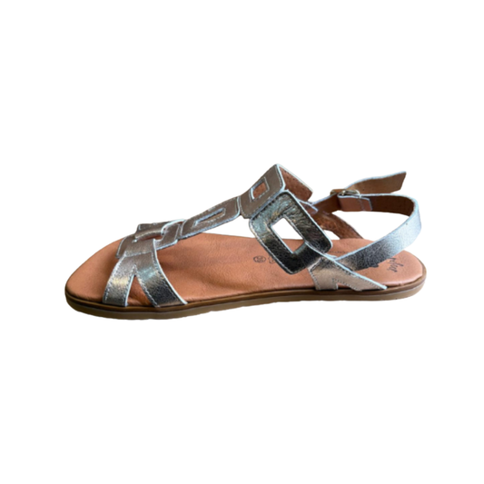 SANDALIA VIVANT MUSA METAL PLATINO
