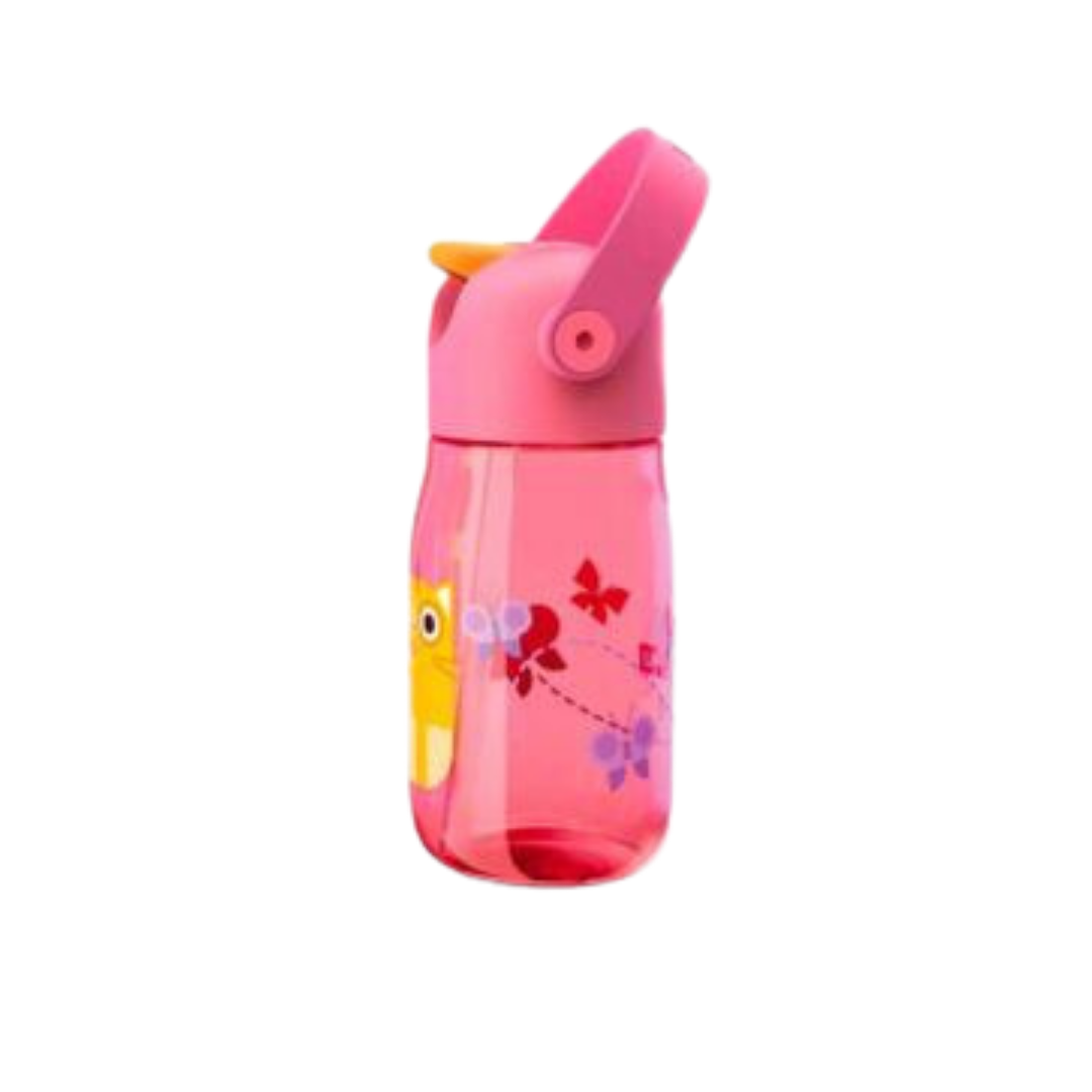 ZOKU BOTELLA PARA PEQUES C/PAJITA ROSA GATO 400ML