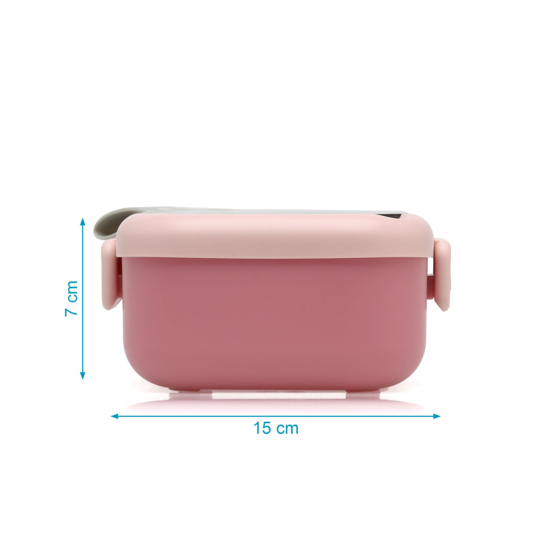 KIOKIDS CAJA ALMUERZO CON CUCHARA 750ML ROSA