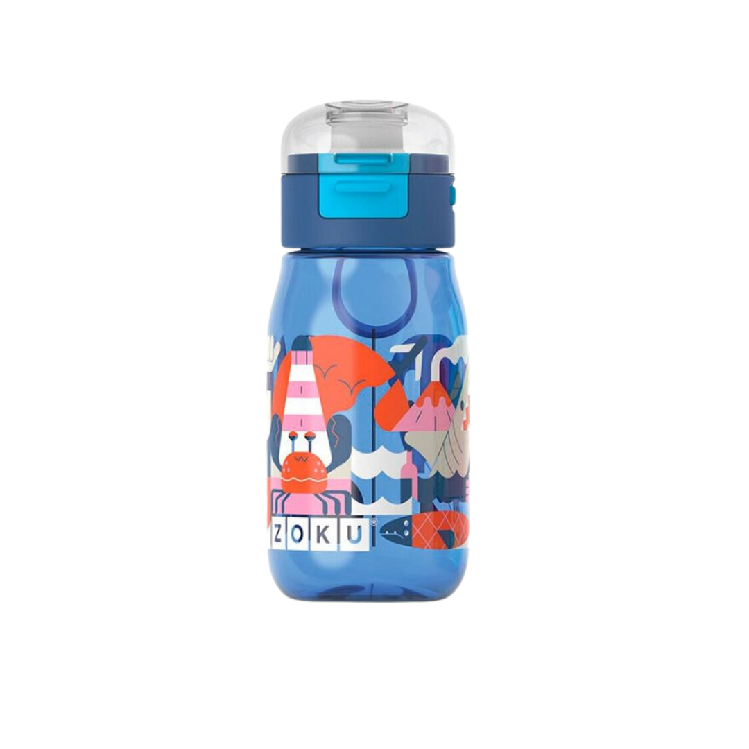 ZOKU BOTELLA PARA PEQUES FLIP AZUL 465 ML