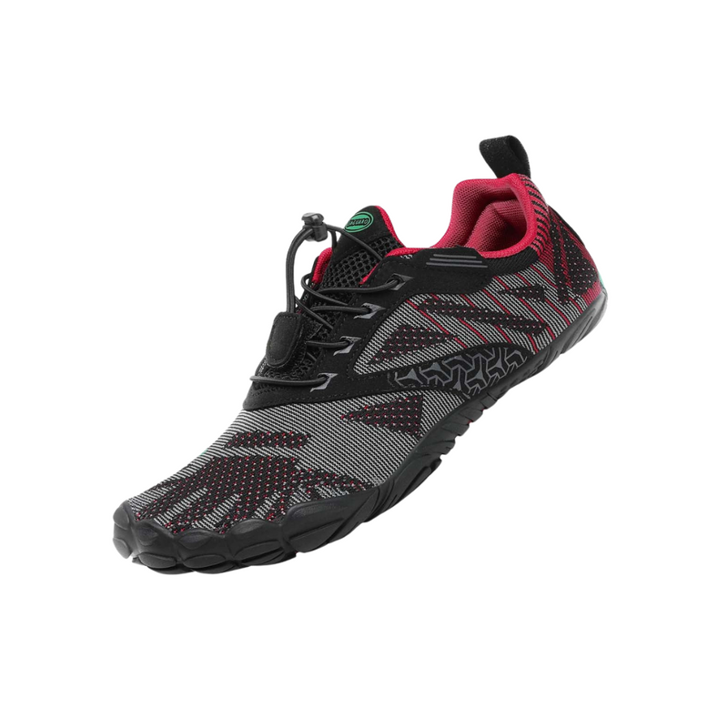 SAGUARO ADULTO DEPORTIVA 55RD RUN EVO CHASER FREE I NEGRO SUELA ROJA Y VERDE