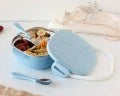 KIOKIDS CAJA ALMUERZO 450ML ACERO INOX. AZUL