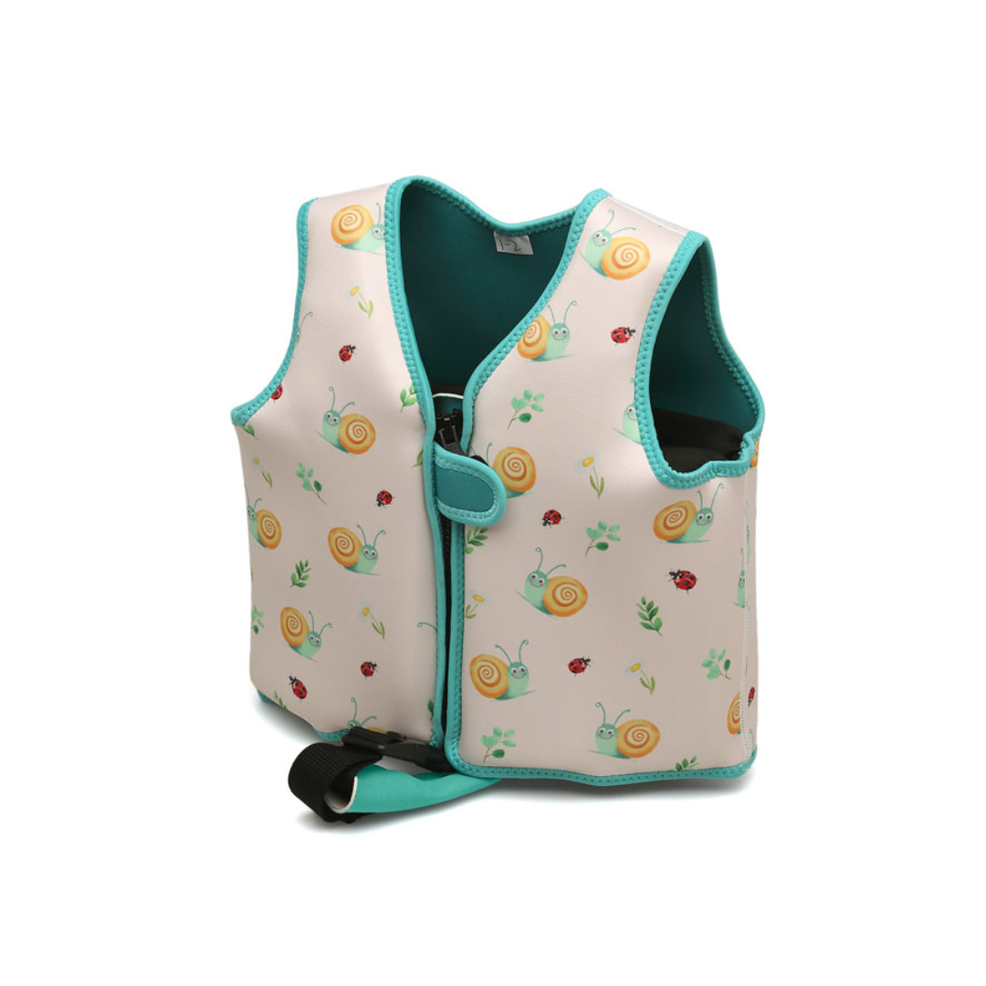 KIOKIDS CHALECO NEOPRENO DE FLOTACIÓN CARACOLES BEIGE