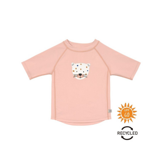 LÄSSIG CAMISETA MANGA CORTA DE BAÑO LEOPARD PINK