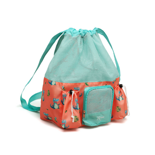 KIOKIDS BOLSO DE PLAYA 30X18X40CM COCODRILO NARANJA 10L