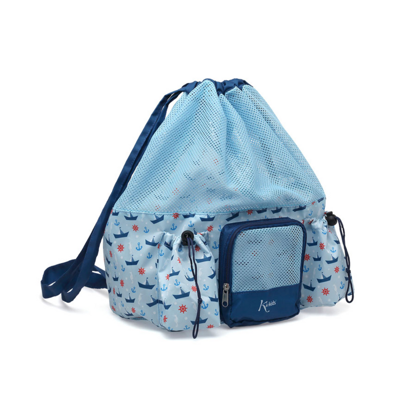 KIOKIDS BOLSA DE PLAYA 30X18X40 CM 10 LITROS AZUL