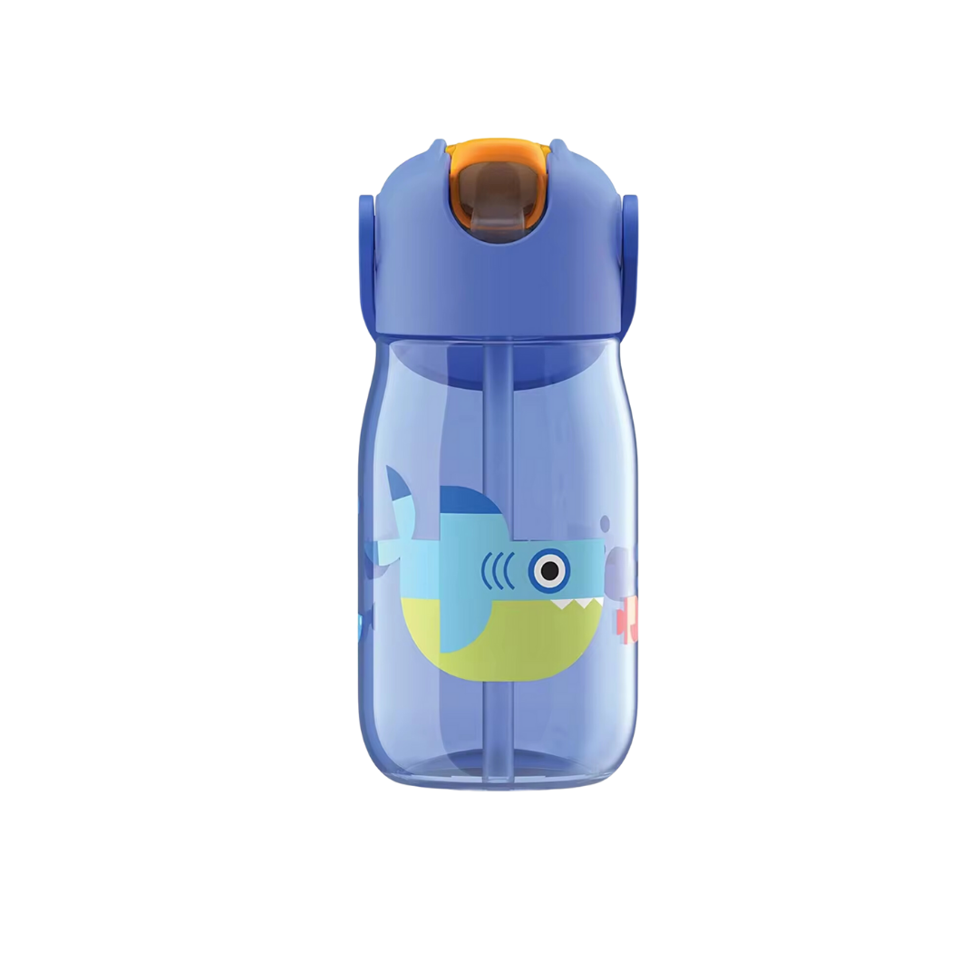 ZOKU BOTELLA PARA PEQUES C/PAJITA AZUL TIBURÓN 400ML