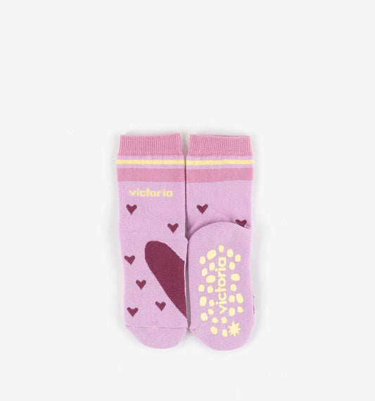 VICTORIA CALCETÍN ALGODÓN BAREFOOT ANTIDESLIZANTE DIBUJOS ROSA