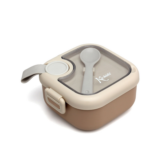 KIOKIDS CAJA ALMUERZO CON CUCHARA 750ML BEIGE