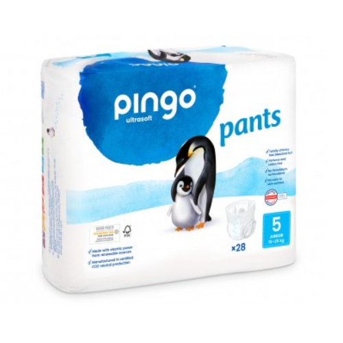 PINGO BRAGUITAS ECOLÓGICAS TALLA 5 PAQUETE DE 28