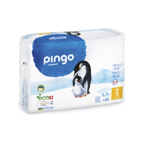 PINGO PAÑALES ECOLÓGICOS TALLA 2 MINI (PAQUETE DE 42)