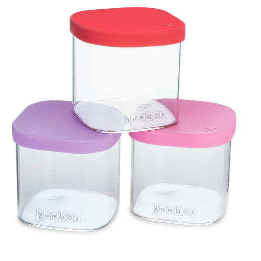 YUMBOX CHOP CHOP 3 RECIPIENTES DE ALMACENAMIENTO DE VIDRIO