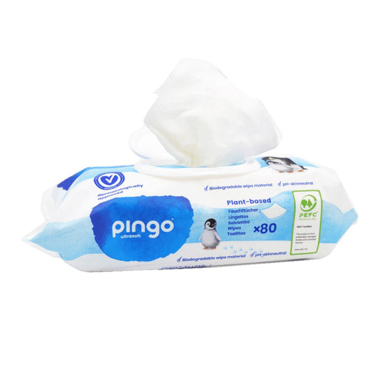 PINGO TOALLITAS BIODEGRADABLES SIN PERFUME (80 UNIDADES)