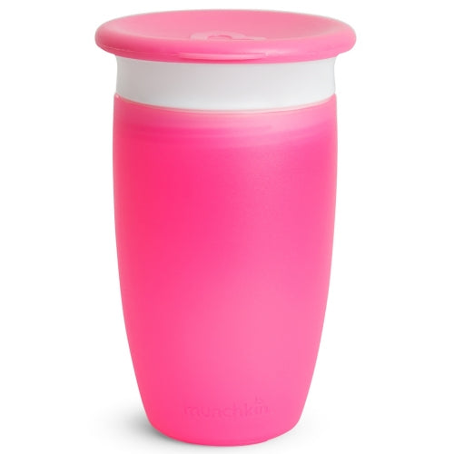 MUNCHKIN VASO ANTIGOTEO MIRACLE 360º CON TAPA 295 ML ROSA