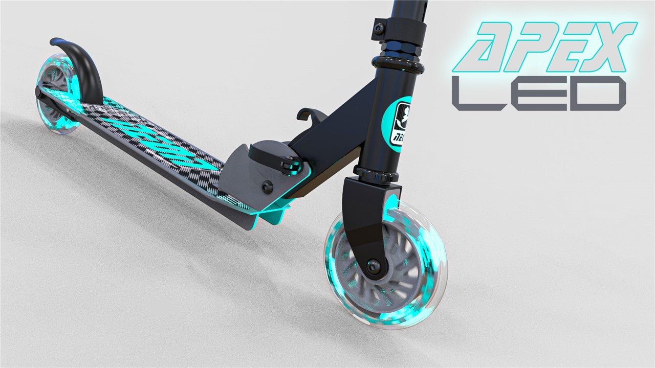 YVOLUTION PATINETE NEON APEX LED GRIS