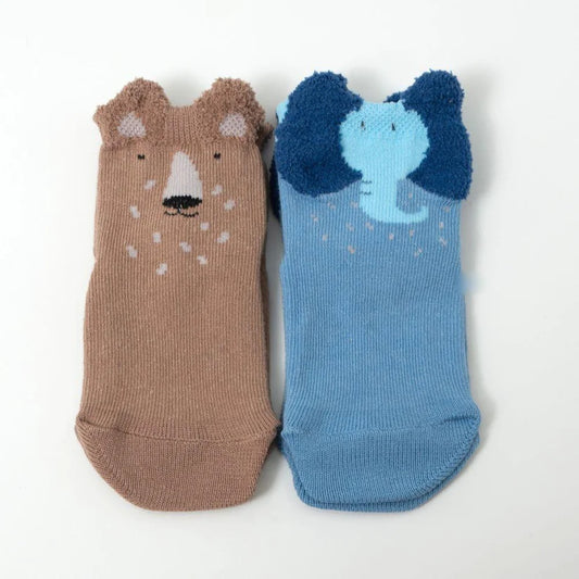 ATTIPAS ATTISOCKS FOOT SHAPED BEAR+ELEPHANT