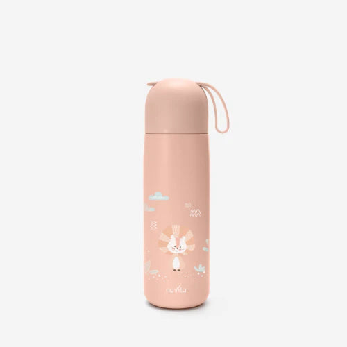 NUVITA BOTELLA TÉRMICA CON ASA DE SILICONA 400 ML ENGLISH ROSE