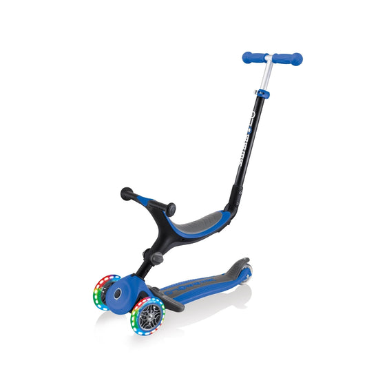 GLOBBER PATINETE GO UP PLEGABLE PLUS LUCES AZUL MARINO