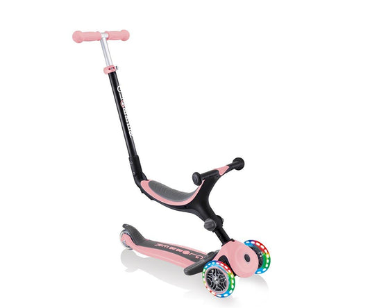 GLOBBER PATINETE GO UP PLEGABLE PLUS LUCES ROSA PASTEL