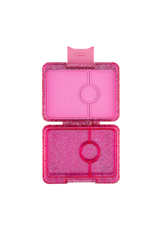 YUMBOX MINI SNACK 3 COMPARTIMENTOS SPARKLE ROZE / ROZE TRAY
