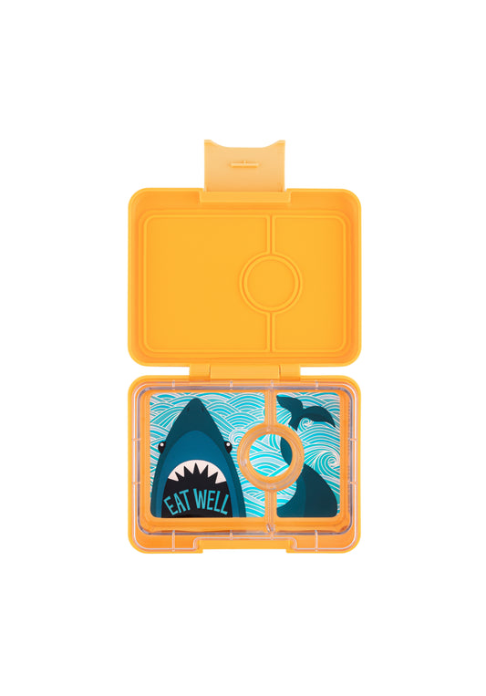 YUMBOX MINI SNACK 3 COMPARTIMENTOS YOYO YELLOW / SHARK TRAY