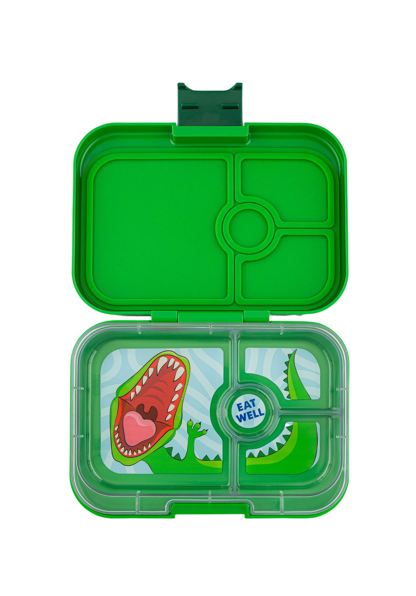 YUMBOX BENTO PANINO 4 COMPARTIMENTOS JURASSIC GREEN / DINO TRAY
