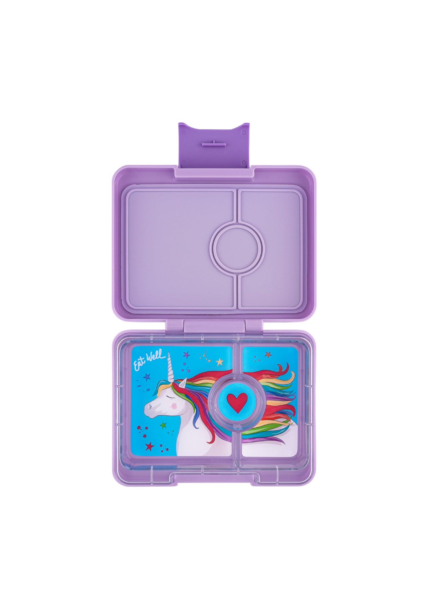 YUMBOX MINI SNACK 3 COMPARTIMENTOS LAVANDE PURPLE / UNICORN TRAY