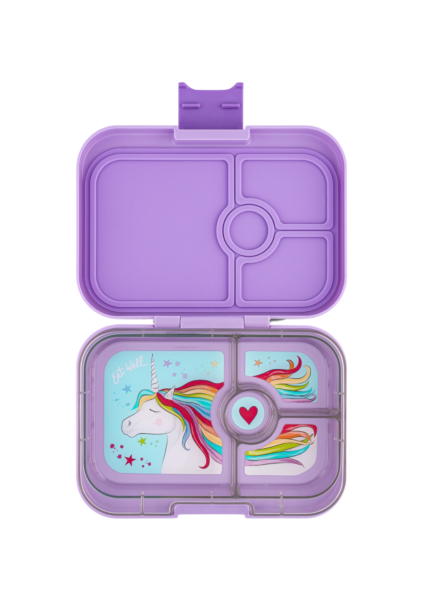YUMBOX BENTO PANINO 4 COMPARTIMENTOS LAVANDE PURPLE / UNICORN TRAY