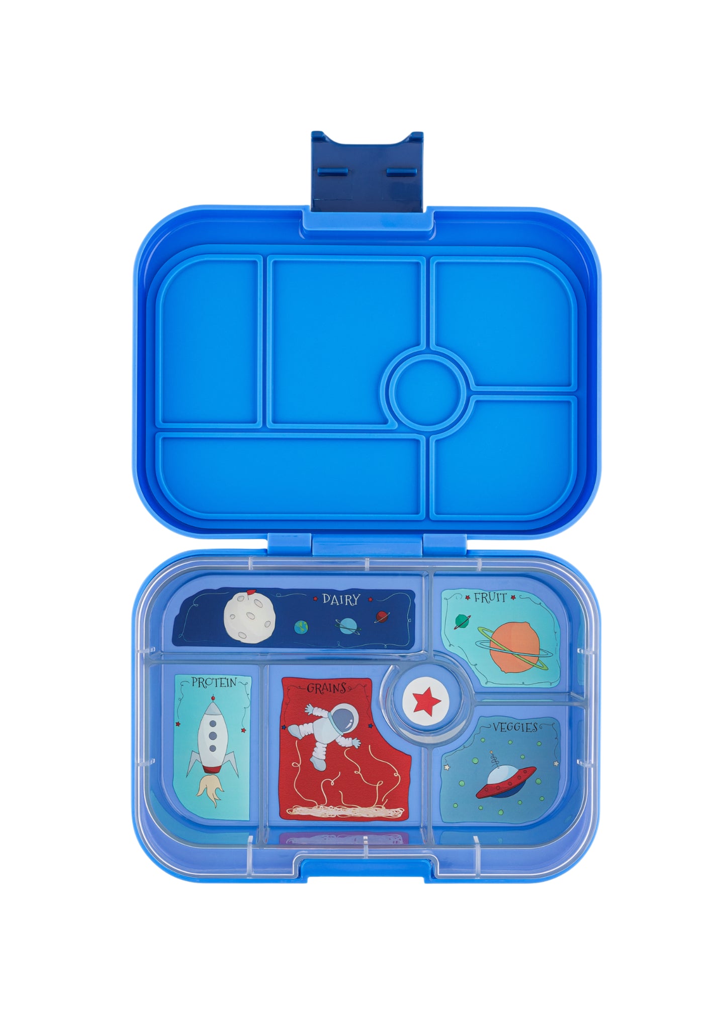YUMBOX BENTO ORIGINAL 6 COMPARTIMENTOS SURF BLUE / ROCKET TRAY