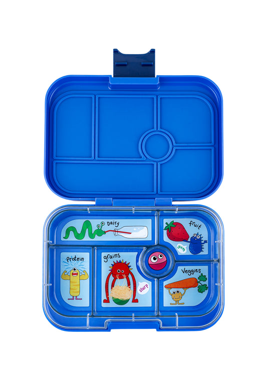 YUMBOX BENTO ORIGINAL 6 COMPARTIMENTOS SURF BLUE / FUNNY MONSTERS TRAY