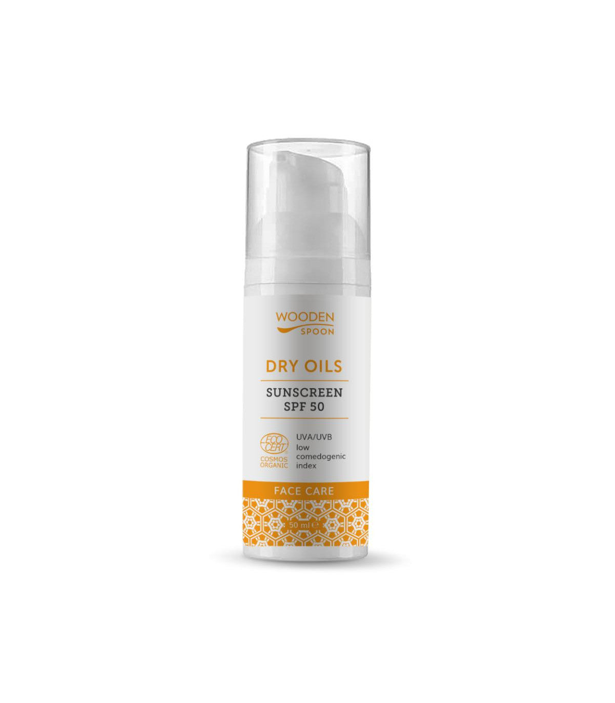 WOODEN SPOON LOCIÓN SOLAR CARA FPS50 DRY OILS PARA PIEL GRASA 50 ml