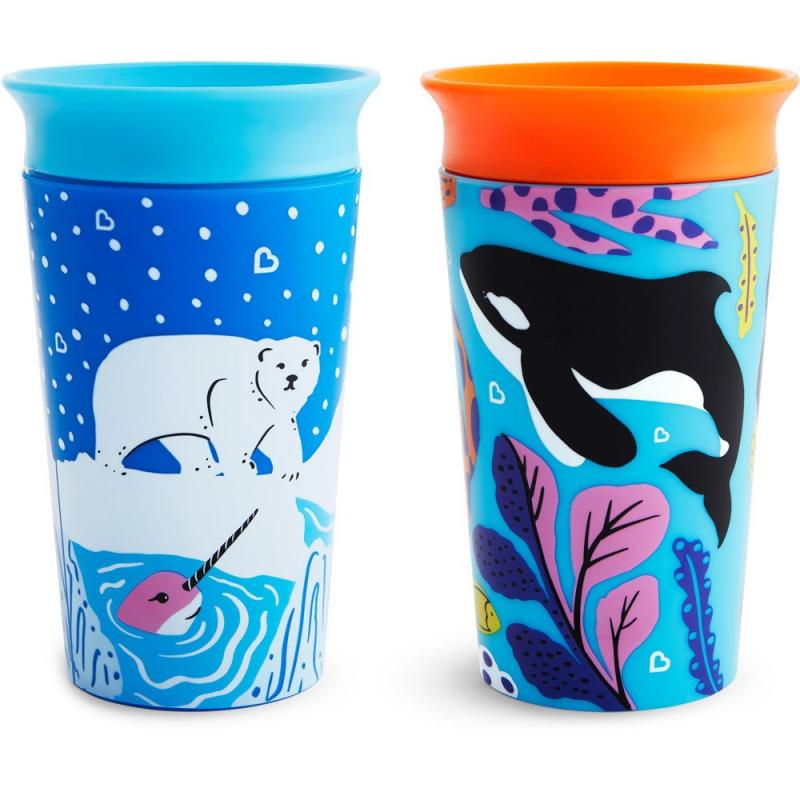 MUNCHKIN PACK VASO ANTIGOTEO OSO POLAR / ORCA 265 ML