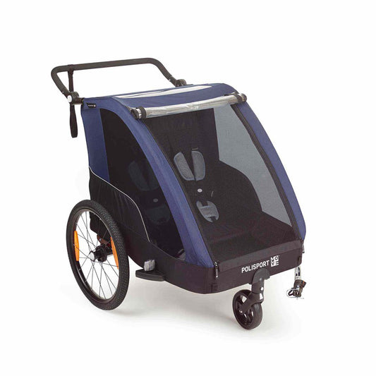 POLISPORT REMOLQUE INFANTIL COMPLETO (TRÁILER) GREY / BLUE
