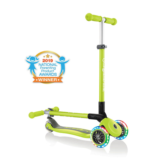 GLOBBER PATINETE PRIMO PLEGABLE DE LUCES VERDE LIMA