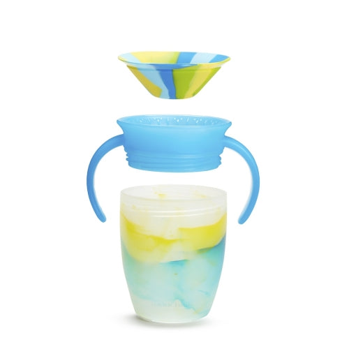 MUNCHKIN TAZA ANTIGOTEO MIRACLE 360 CON ASAS 200 ML TROPICAL AZUL