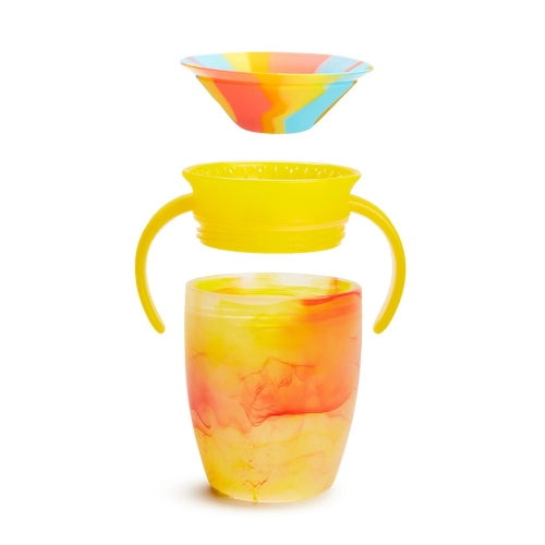 MUNCHKIN TAZA ANTIGOTEO MIRACLE 360 CON ASAS 200 ML TROPICAL AMARILLO