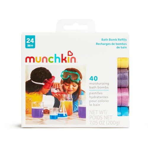 MUNCHKIN RECAMBIO DE BOMBAS DE BAÑO (40 UD.) PARA JUGUETE DISPENSADOR COLOR BUDDIES