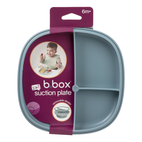 B.BOX PLATO 2 EN 1 CON VENTOSA Y COMPARTIMENTOS EXTRAIBLES- OCEAN
