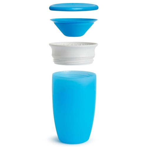 MUNCHKIN VASO ANTIGOTEO MIRACLE 360º CON TAPA 295 ML AZUL